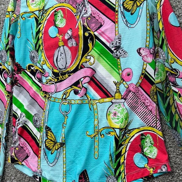 G Lifestyle Colorful Womens S Long Sleeve Pullover Top butterfly print - Picture 6 of 6